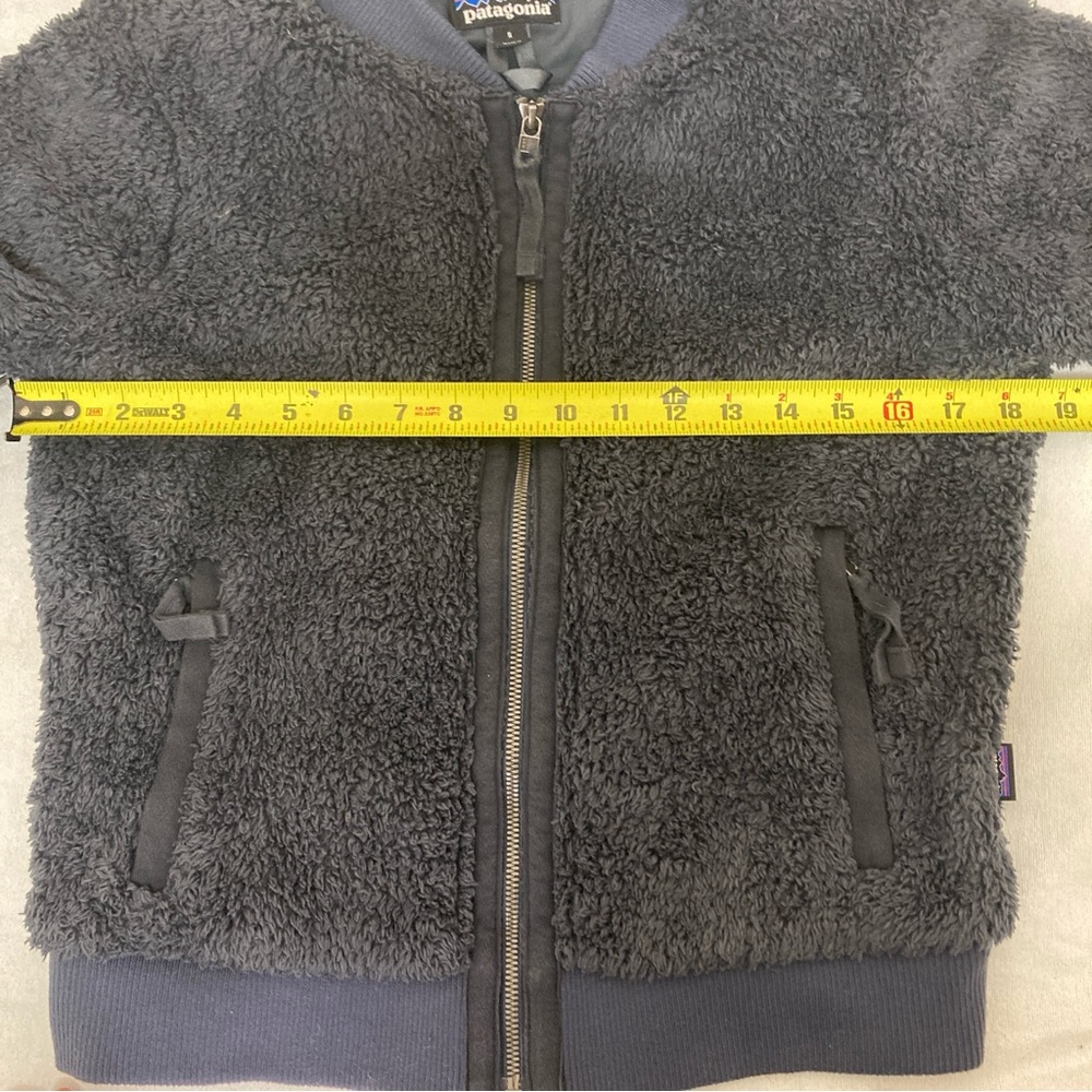 Patagonia Worn Wear Los Gatos Thick Fleece Blue Bomber Jacket Women's Small - Picture 10 of 16